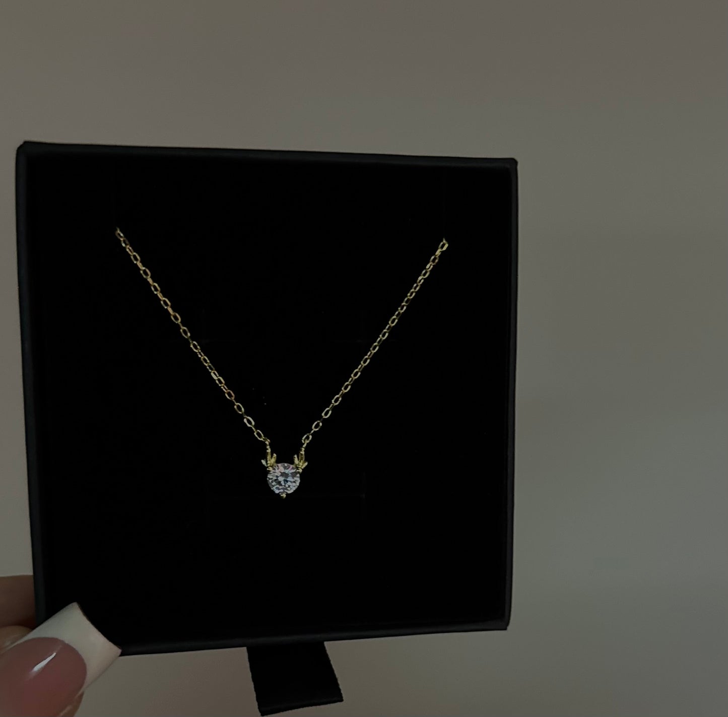 GOLD PLATED CHRISTMAS ‘’DEER ELK” NECKLACE