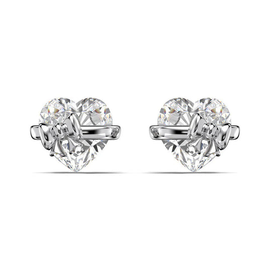 Silver ‘’HEART BOW” Earrings