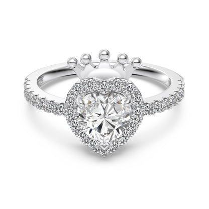 Princess Heart Crown Ring