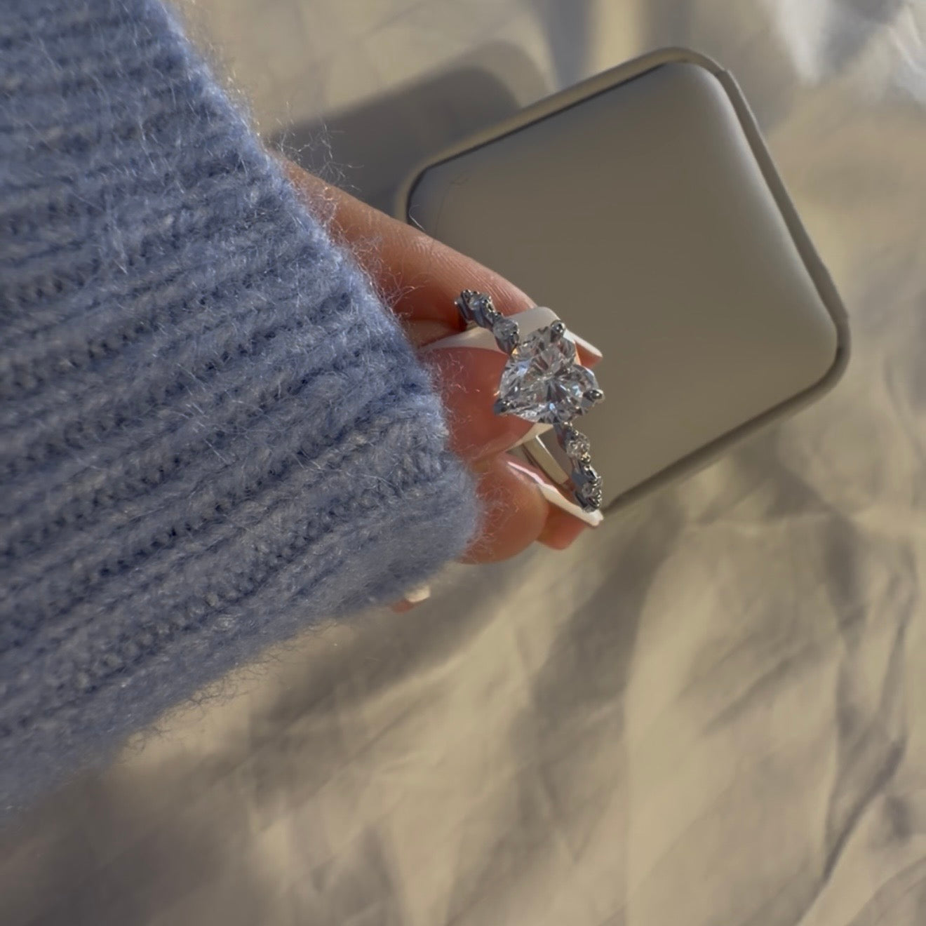 Solitaire Heart Ring