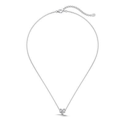 Triple Stone Heart Necklace
